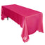 Satin Rectangular 60"x126" Tablecloth Fuchsia - Smooth and Lustrous Table Cover - Linen Luxes