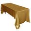Satin Rectangular 60"x126" Tablecloth Gold - Smooth and Lustrous Finish for Weddings and Parties - Linen Luxes