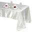 Satin Rectangular 60"x126" Tablecloth Ivory - Smooth and Lustrous Table Cover - Linen Luxes