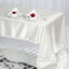 Satin Rectangular 60"x126" Tablecloth Ivory - Smooth and Lustrous Table Cover - Linen Luxes