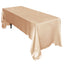 Satin Rectangular 60"x126" Tablecloth Nude - Smooth and Lustrous Table Cover