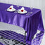 Satin Rectangular 60"x126" Tablecloth Purple - Smooth and Lustrous Table Cover - Linen Luxes