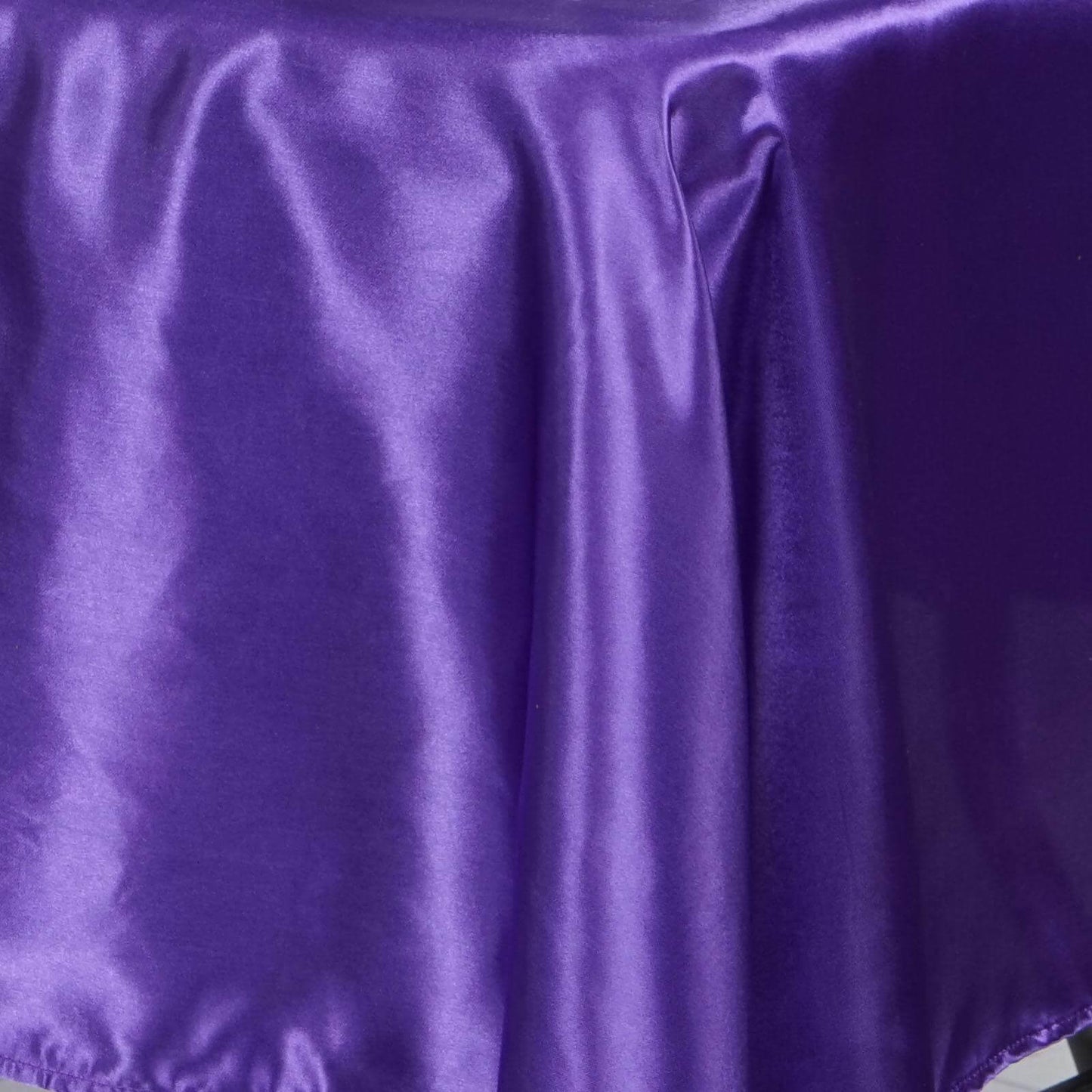 Satin Rectangular 60"x126" Tablecloth Purple - Smooth and Lustrous Table Cover - Linen Luxes