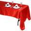 Satin Rectangular 60"x126" Tablecloth Red - Smooth and Lustrous Table Cover - Linen Luxes