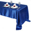 Satin Rectangular 60"x126" Tablecloth Royal Blue - Smooth and Lustrous Table Cover - Linen Luxes