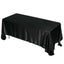 Satin Rectangular 72"x120" Tablecloth Black - Smooth & Easy to Maintain Table Cover - Linen Luxes