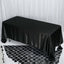 Satin Rectangular 72"x120" Tablecloth Black - Smooth & Easy to Maintain Table Cover - Linen Luxes