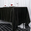 Satin Rectangular 72"x120" Tablecloth Black - Smooth & Easy to Maintain Table Cover - Linen Luxes