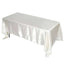 Satin Rectangular 72"x120" Tablecloth Ivory - Smooth & Easy to Maintain Table Cover - Linen Luxes