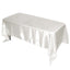 Satin Rectangular 72"x120" Tablecloth Ivory - Smooth & Easy to Maintain Table Cover - Linen Luxes