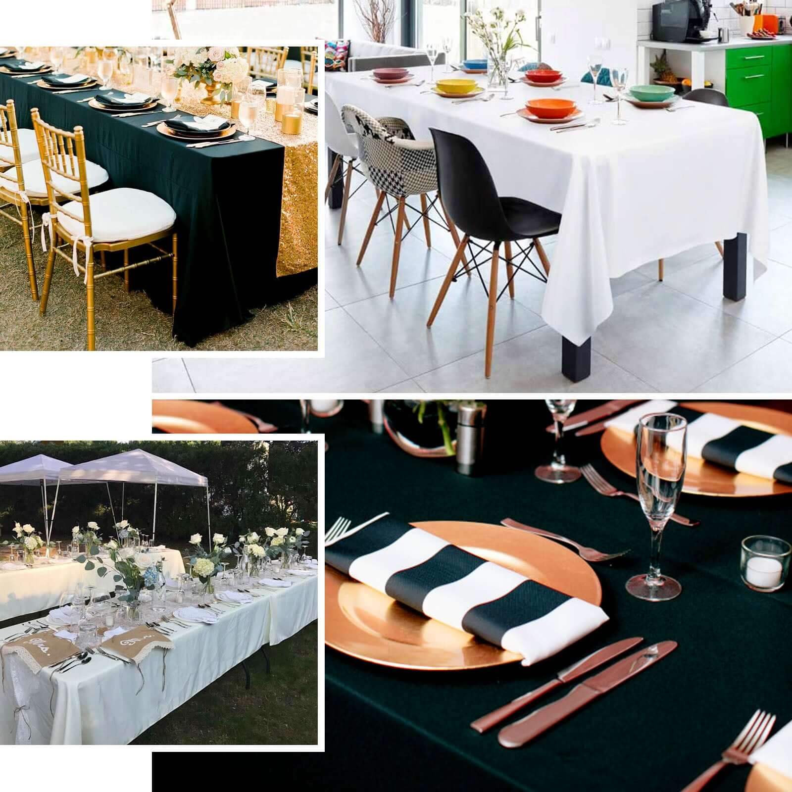 Satin Rectangular 72"x120" Tablecloth White - Smooth & Easy to Maintain Table Cover For Classy Weddings & Events - Linen Luxes