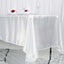 Satin Rectangular 72"x120" Tablecloth White - Smooth & Easy to Maintain Table Cover For Classy Weddings & Events - Linen Luxes