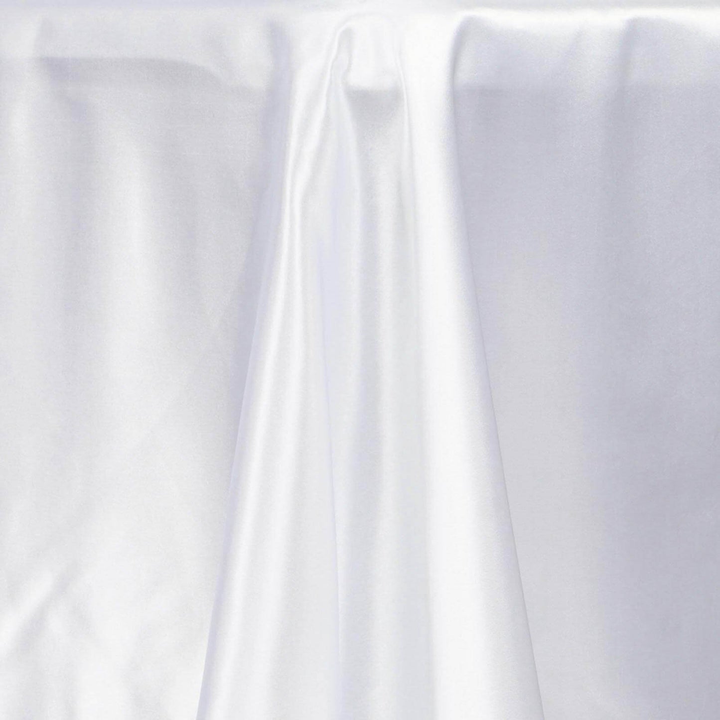 Satin Rectangular 72"x120" Tablecloth White - Smooth & Easy to Maintain Table Cover For Classy Weddings & Events - Linen Luxes