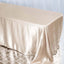 Satin Rectangular 90"x132" Tablecloth Beige - Seamless Table Cover - Linen Luxes