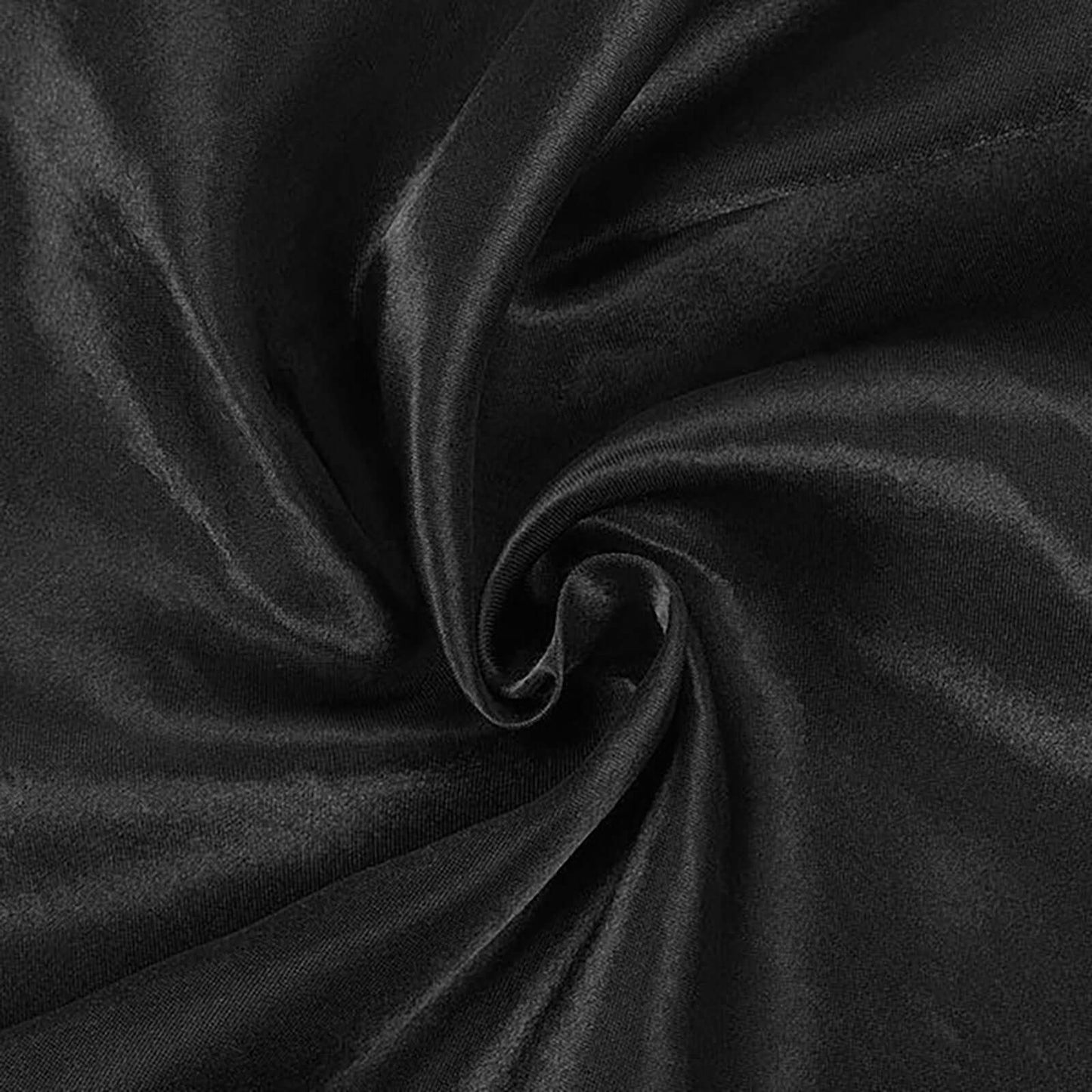 Satin Rectangular 90"x132" Tablecloth Black - Seamless Stylish Table Cover for Weddings and Parties - Linen Luxes