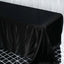 Satin Rectangular 90"x132" Tablecloth Black - Seamless Stylish Table Cover for Weddings and Parties - Linen Luxes