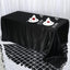 Satin Rectangular 90"x132" Tablecloth Black - Seamless Stylish Table Cover for Weddings and Parties - Linen Luxes