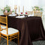 Satin Rectangular 90"x132" Tablecloth Chocolate - Seamless Table Cover - Linen Luxes
