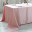 Satin Rectangular 90"x132" Tablecloth Dusty Rose - Seamless Table Cover - Linen Luxes