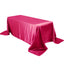 Satin Rectangular 90"x132" Tablecloth Fuchsia - Seamless Table Cover - Linen Luxes