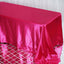 Satin Rectangular 90"x132" Tablecloth Fuchsia - Seamless Table Cover - Linen Luxes