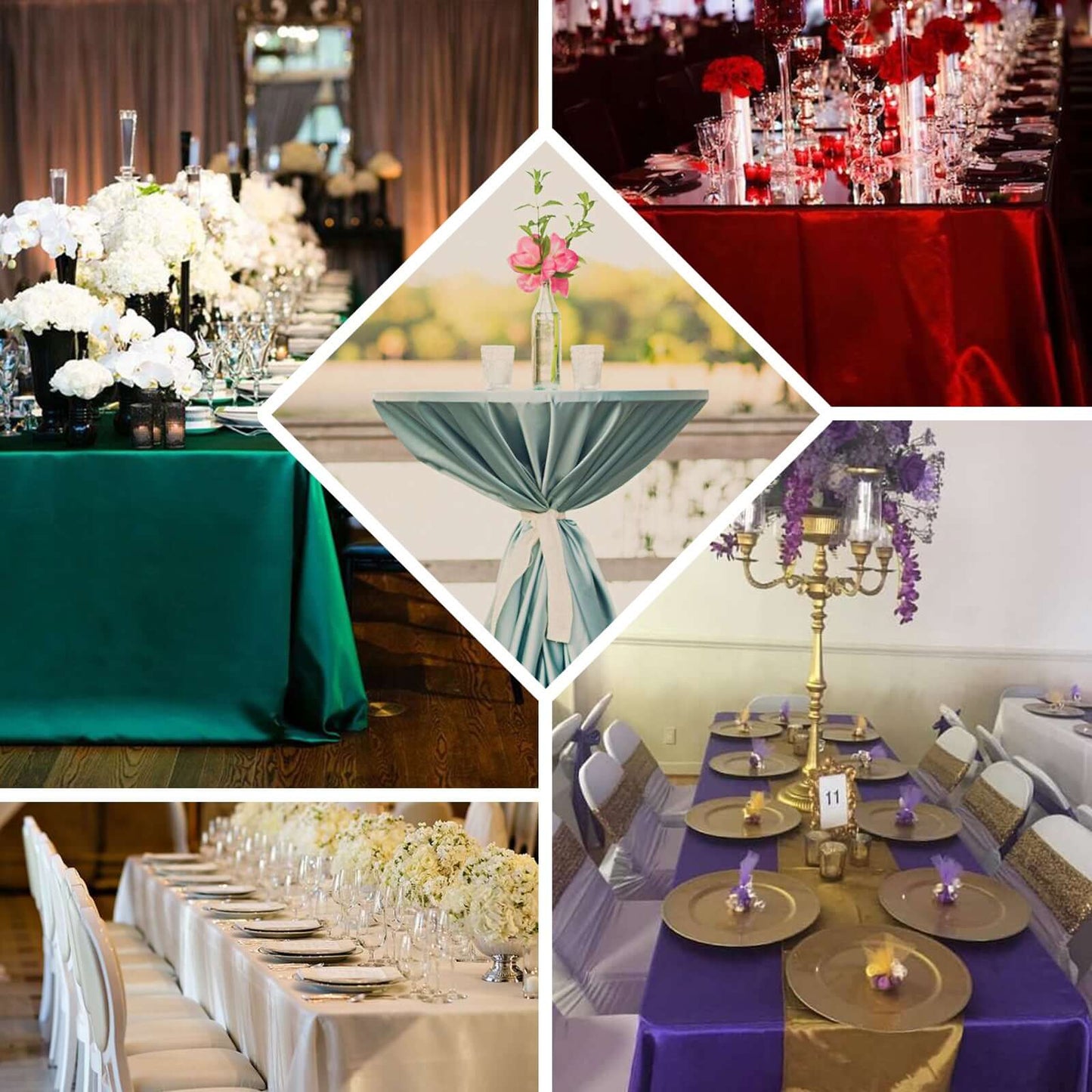 Satin Rectangular 90"x132" Tablecloth Gold - Seamless Stylish Table Cover for Weddings and Parties - Linen Luxes