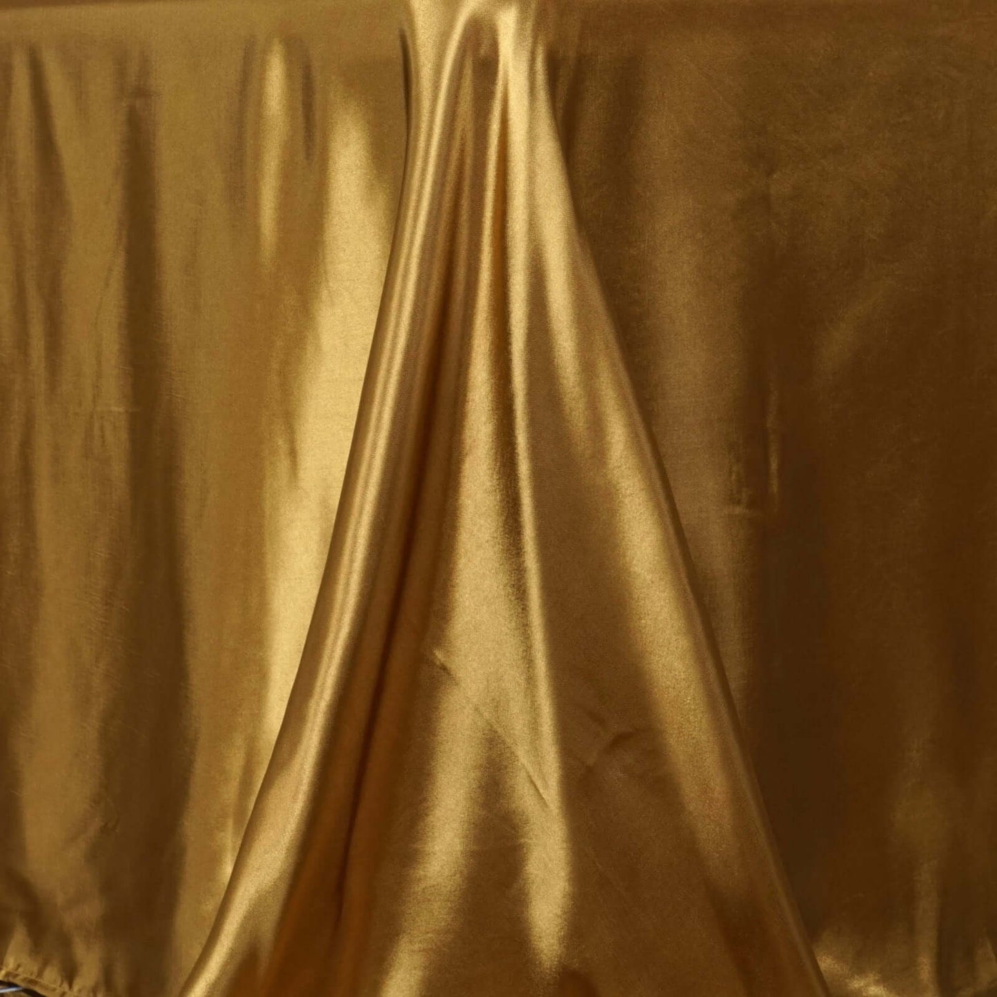Satin Rectangular 90"x132" Tablecloth Gold - Seamless Stylish Table Cover for Weddings and Parties - Linen Luxes