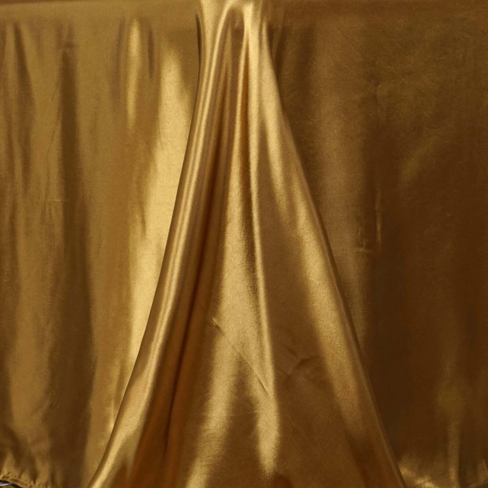 Satin Rectangular 90"x132" Tablecloth Gold - Seamless Stylish Table Cover for Weddings and Parties - Linen Luxes
