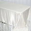 Satin Rectangular 90"x132" Tablecloth Ivory - Seamless Table Cover - Linen Luxes