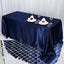 Satin Rectangular 90"x132" Tablecloth Navy Blue - Seamless Table Cover - Linen Luxes