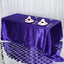 Satin Rectangular 90"x132" Tablecloth Purple - Seamless Table Cover - Linen Luxes