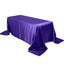 Satin Rectangular 90"x132" Tablecloth Purple - Seamless Table Cover - Linen Luxes