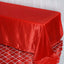 Satin Rectangular 90"x132" Tablecloth Red - Seamless Table Cover - Linen Luxes