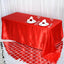 Satin Rectangular 90"x132" Tablecloth Red - Seamless Table Cover - Linen Luxes