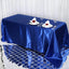 Satin Rectangular 90"x132" Tablecloth Royal Blue - Seamless Table Cover - Linen Luxes