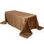 Satin Rectangular 90"x132" Tablecloth Taupe - Seamless Table Cover