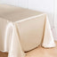 Satin Rectangular 90"x156" Tablecloth Beige - Seamless Table Cover - Linen Luxes