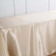 Satin Rectangular 90"x156" Tablecloth Beige - Seamless Table Cover - Linen Luxes