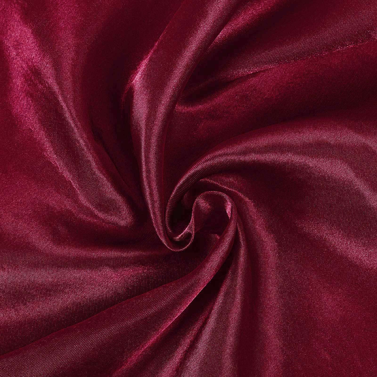 Satin Rectangular 90"x156" Tablecloth Burgundy - Seamless Table Cover - Linen Luxes