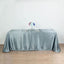 Satin Rectangular 90"x156" Tablecloth Dusty Blue - Seamless Table Cover - Linen Luxes