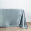 Satin Rectangular 90"x156" Tablecloth Dusty Blue - Seamless Table Cover - Linen Luxes
