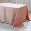 Satin Rectangular 90"x156" Tablecloth Dusty Rose - Seamless Table Cover - Linen Luxes