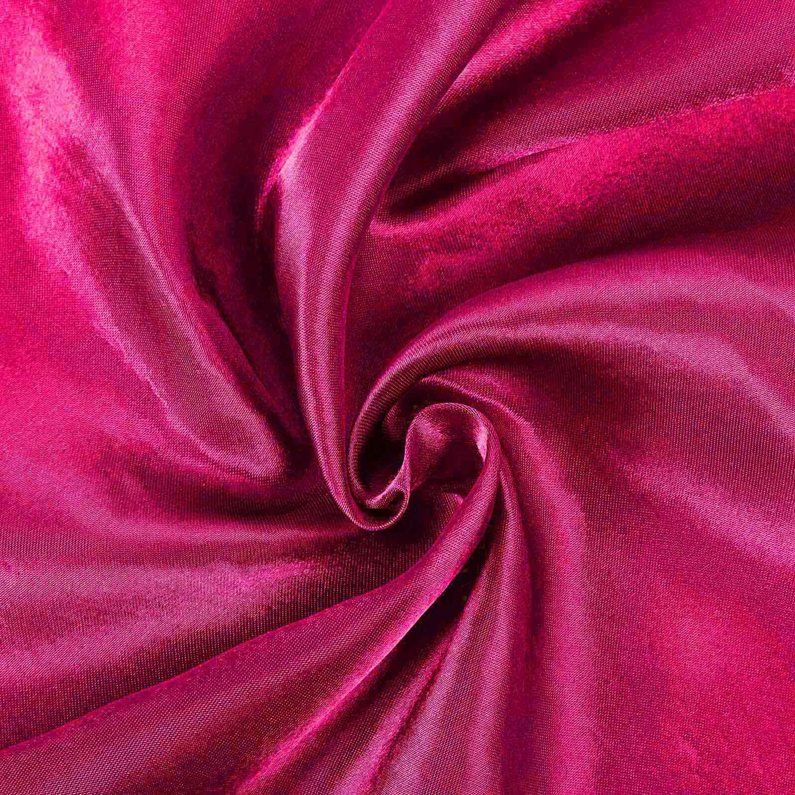 Satin Rectangular 90"x156" Tablecloth Fuchsia - Seamless Table Cover - Linen Luxes