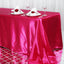 Satin Rectangular 90"x156" Tablecloth Fuchsia - Seamless Table Cover - Linen Luxes
