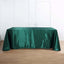 Satin Rectangular 90"x156" Tablecloth Hunter Emerald Green - Seamless Table Cover - Linen Luxes