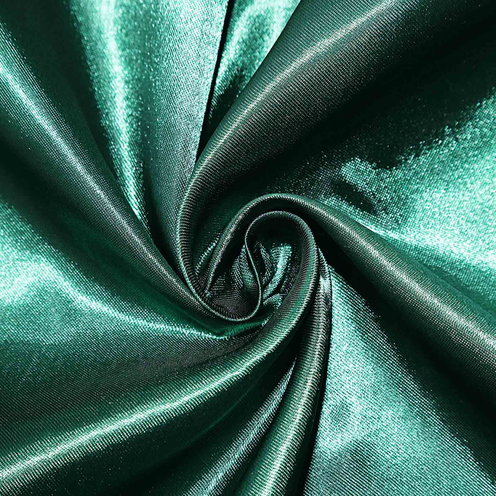 Satin Rectangular 90"x156" Tablecloth Hunter Emerald Green - Seamless Table Cover - Linen Luxes
