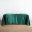 Satin Rectangular 90"x156" Tablecloth Hunter Emerald Green - Seamless Table Cover - Linen Luxes