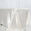 Satin Rectangular 90"x156" Tablecloth Ivory - Seamless Table Cover - Linen Luxes