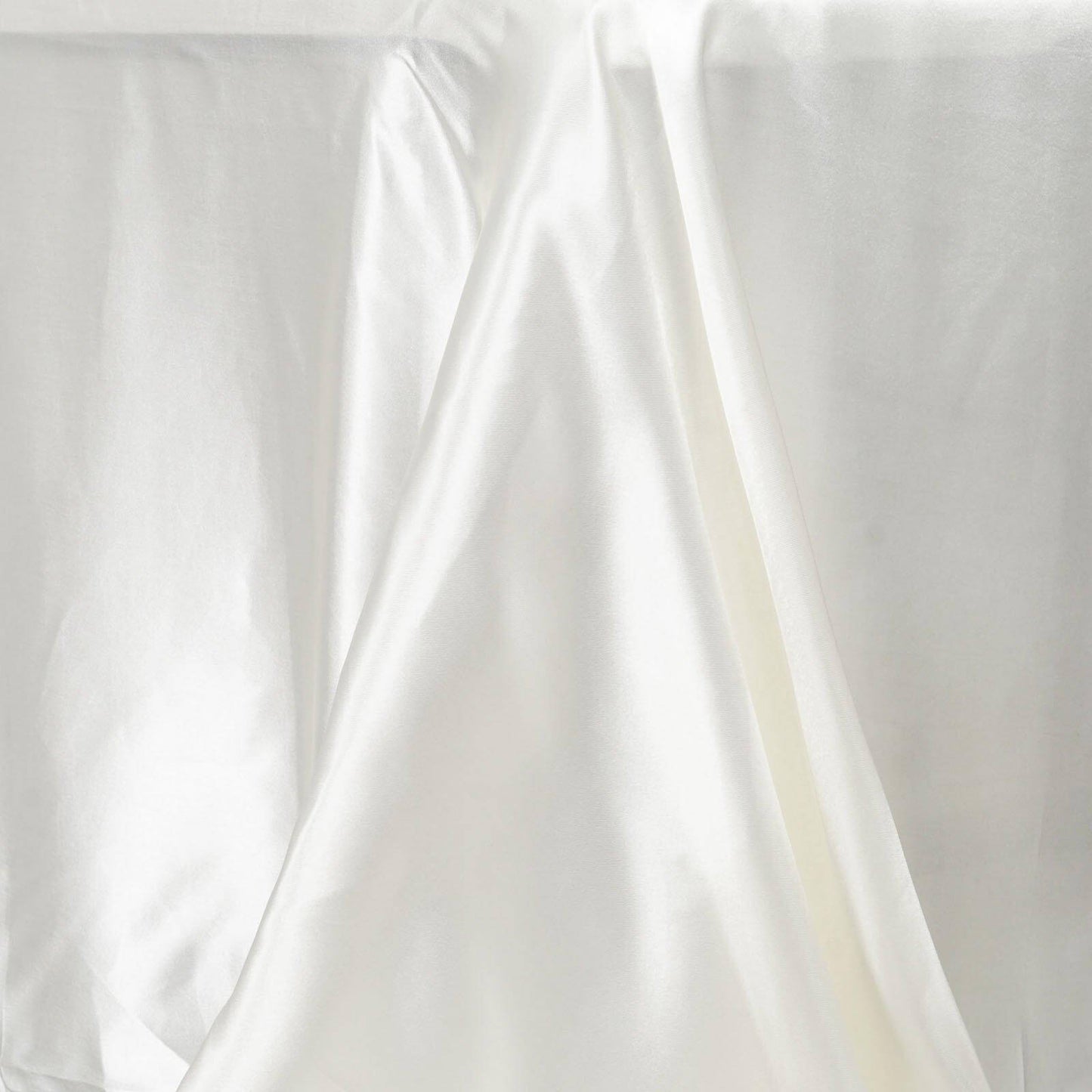 Satin Rectangular 90"x156" Tablecloth Ivory - Seamless Table Cover - Linen Luxes