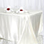 Satin Rectangular 90"x156" Tablecloth Ivory - Seamless Table Cover - Linen Luxes